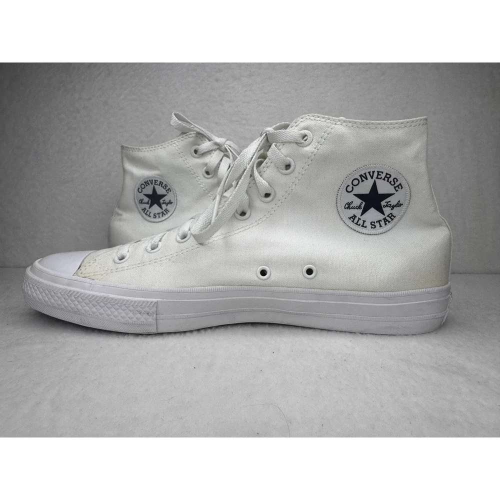 Converse Chuck Taylor All Star Canvas Pro HiTop All White Men 10.5/Women 12.5